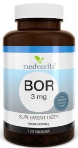 Bor 3mg kwas borowy - 120 kapsułek MEDVERITA