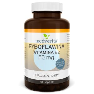 Ryboflawina (wit. B2) 50 mg 180 kapsułek MEDVERITA
