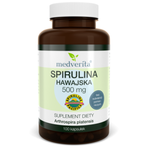 Spirulina Hawajska 500 mg 100 kapsułek MEDVERITA