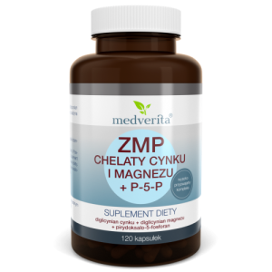 ZMP chelaty cynku i magnezu + P-5-P 120 kapsułek MEDVERITA
