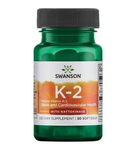 Witamina K-2 & Nattokinaza 30 żelek SWANSON