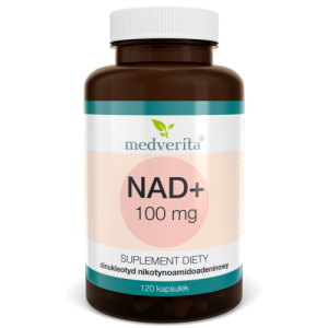 NAD+ 100 mg 120 kapsułek MEDVERITA krótki termin 16.11.2025