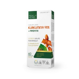 Kurkumina 98% + piperyna 60 kaps. 352mg MEDICA HERBS