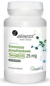 Dysmutaza ponadtlenkowa 25 mg x 60 vege tabs. ALINESS