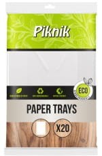 PIKNIK Tacki papierowe prostokątne 20 szt.