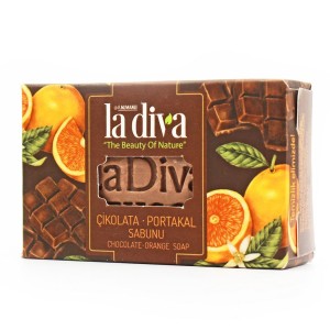 LA DIVA MYDŁO W KOSTCE CZEKOLADA I POMARAŃCZA 100g