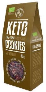 DIET-FOOD CIASTKA KAKAOWE KETO BIO 80 g