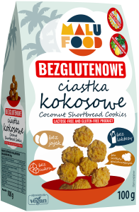 MALU CIASTKA KOKOSOWE BEZ CUKRU BEZGLUTENOWE 100g