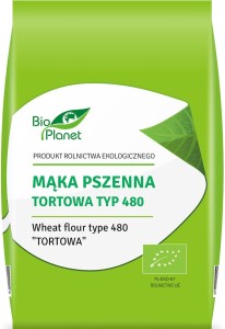 Mąka pszenna tortowa  TYP 480 BIO 1 KG - BIO PLANET