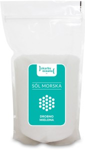 Sól morska drobno mielona 1kg CRYSTALLINE PLANET