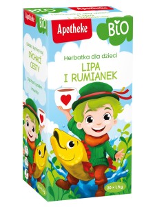 Herbatka dla dzieci Lipa, czarny bez, rumianek BIO 20x1,5g APOTHEKE