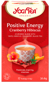 Herbatka pozytywna energia żurawina-hibiskus  BIO (17 x 1,8 g) 30,6 g - YOGI TEA