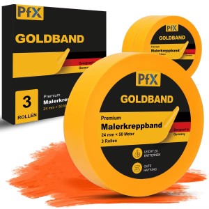 Taśma malarska PfX Goldband – 3 x taśma malarska 24 mm x 50 m (rolka) PFX 