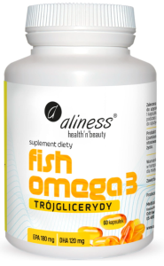 Fish Omega 3 Trójglicerydy 180/120 mg x 60 kapsułek ALINESS 