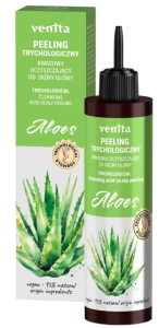  Trychologiczny peeling Aloes do skóry głowy kwasowy, oczyszczający 100ml VENITA 