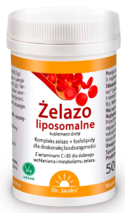 Żelazo liposomalne 50 g Dr. JACOB'S 