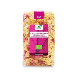 Płatki kukurydziane z truskawkami BIO 250g BIO PLANET