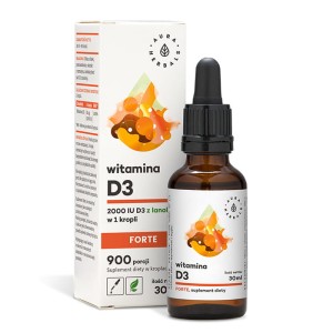 Witamina D3 Forte 2000IU w kroplach 30ml AURA HERBALS