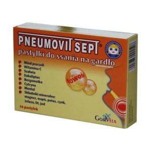 Pneumovit sept na gardło 16 pastylek GORVITA