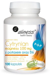 Cytrynian magnezu z potasem i B6 100kaps. ALINESS