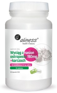Wyciąg z nasion Ostropestu 190mg + Karczoch 100kaps ALINESS