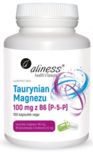 Taurynian Magnezu 100 mg z B6 100 kapsułek  ALINESS