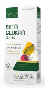 Beta Glukan 1,3/1,6 D 60kaps.320 mg MEDICA HERBS