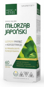 Miłorząb japoński 60kaps.120 mg MEDICA HERBS