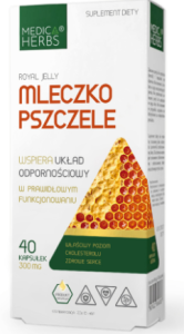 Mleczko pszczele 300 mg 40 kapsułek MEDICA HERBS