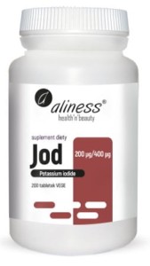 Jod  (jodek potasu) 200 µg / 400 µg x 200 tabletek ALINESS