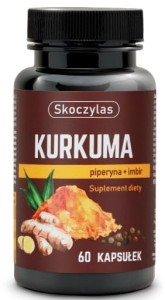 Kurkuma, piperyna, imbir, resweratrol i kwercetyna 60 kapsułek SKOCZYLAS