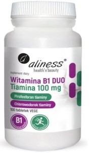 Witamina B1(Tiamina)DUO 100 mg x 100 Vege kapsułek ALINESS